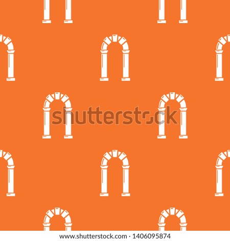 Archway ancient pattern vector orange for any web design best