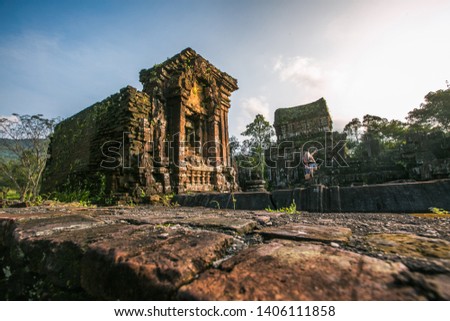 My Son Sanctuary in Quang Nam Province, Vietnam used to be a place for worshiping and a burial place for Cham kings and royal families. This is one of the world heritage in Vietnam