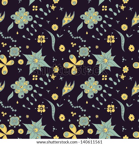 Seamless texture with flowers and butterflies. Seamless pattern can be used for wallpaper, pattern fills, web page background,surface textures. Gorgeous seamless floral background