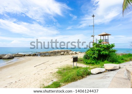 Beach guard tower at thailand.
