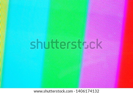 color test screen on television background or texture