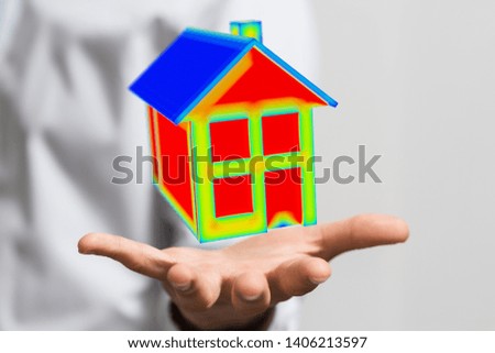 house model illustration 3d in hand