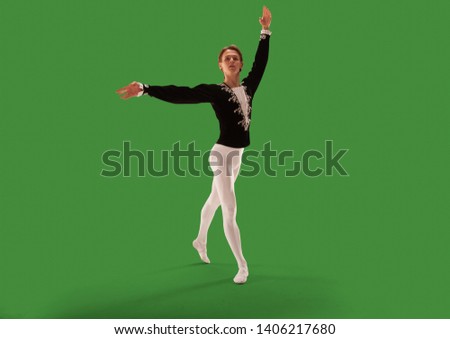 Ballet on green screen.  Ballet isolated.
