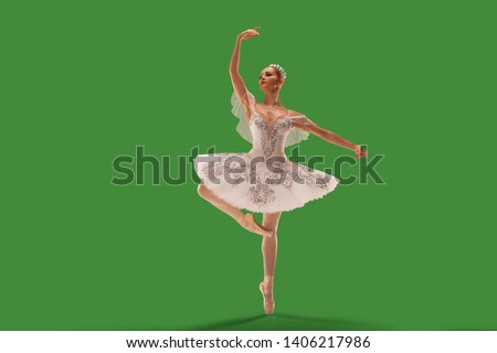 Ballet on green screen.  Ballet isolated.