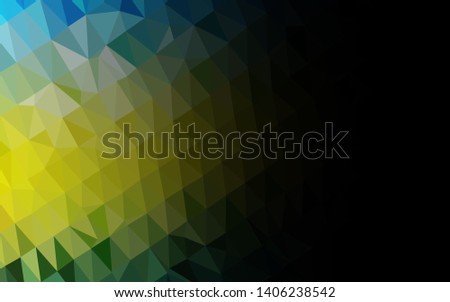 Dark Blue, Yellow vector abstract mosaic backdrop. Modern geometrical abstract illustration with gradient. Completely new design for your business.