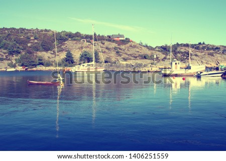 Norway - Skjernoya island in the region Sorlandet. Small fishing town - Dyrstad (also known as Dyrestad).