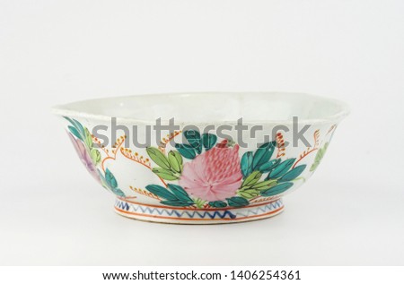 Antique Objects on white background.