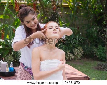 leisure,Beautiful young woman in spa at resort