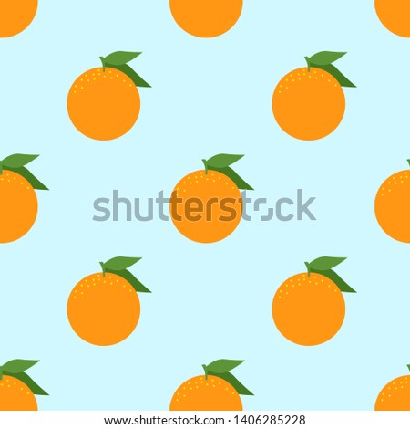 oranges fruits vector seamless pattern