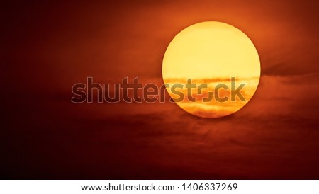 Sunset Picture Captured in an Indian village during a beautiful summer evening Royalty-Free Stock Photo #1406337269