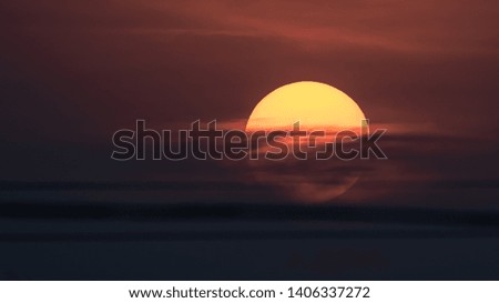 Sunset Picture Captured in an Indian village during a beautiful summer evening Royalty-Free Stock Photo #1406337272