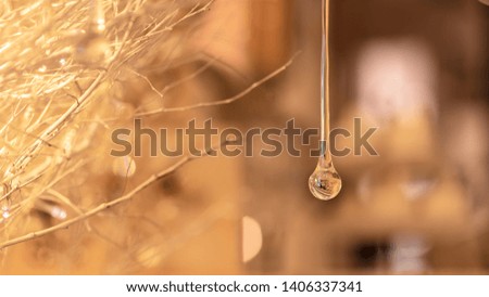 A beautiful water drop decoration for Christmas  Royalty-Free Stock Photo #1406337341