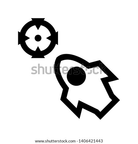 Rocket icon illustration isolated vector sign symbol - Vector