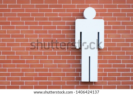 Toilet icons. Men signs for restroom on modern background