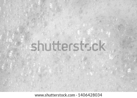 Foam soap texture abstract background. Close up, macro