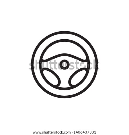 steering wheel icon vector template Royalty-Free Stock Photo #1406437331