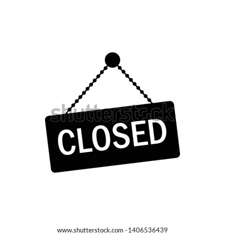 Closed icon illustration  vector sign symbol - Vector Royalty-Free Stock Photo #1406536439