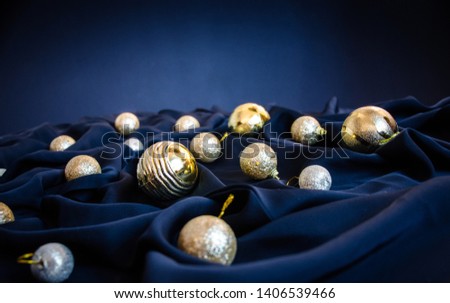 Blue and golden color HD background Christmas and new year concept