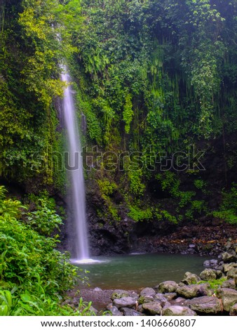 bayan waterfall scenery at daylight