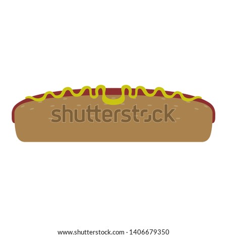 Isolated hot dog on a white background - Vector