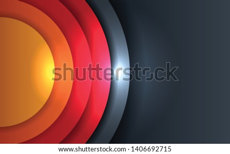 luxury and colorful dark background with circle shape vector overlap layer