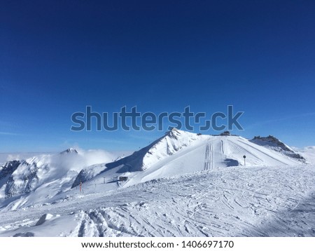 Austrian Alpen scenery with blue skies