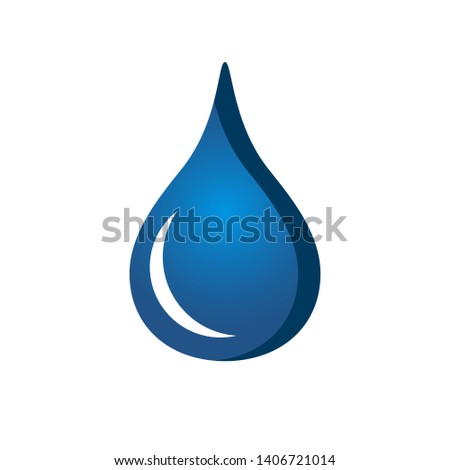 Water Drop Emblem. Water droplet Logo design vector template.
Aqua drop technology eco mineral natural Logotype concept icon.