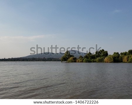 landscape in Patzcuaro Lake, Michoacan, travel and tourism in Mexico