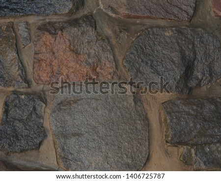 Cut Rock Wall Textured Background 