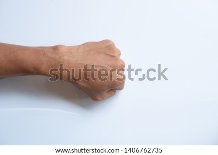 Human hand symbol on a white background
