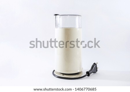 electric coffee grinder isolated on white background