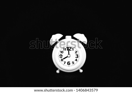 Clock isolated on black background