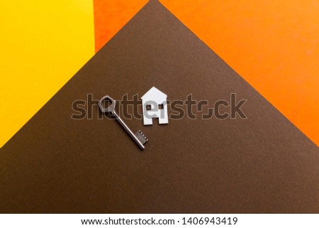 real estate agent, small white house on wood table , sell house business concept