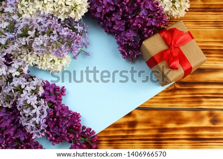 gift wrapping is on spring background