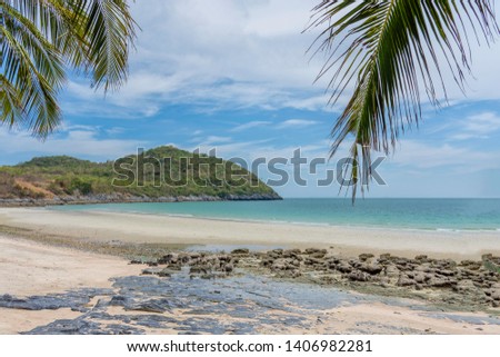 A beach at Koh Si Chang on a sunny day