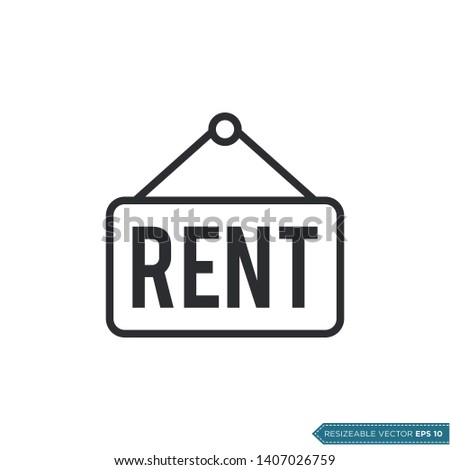 For Rent Icon Vector Template Flat Design