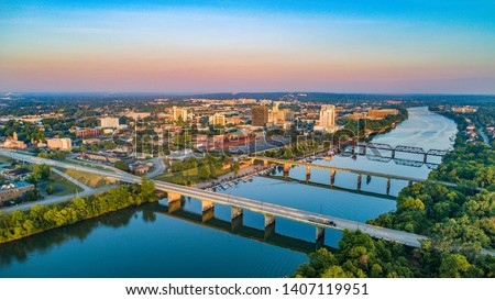 Augusta, Georgia, USA Downtown Skyline Aerial. Royalty-Free Stock Photo #1407119951