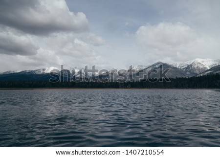 Montana Mountains with Lake Reflection