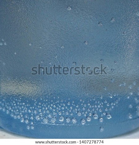       air bubbles on a plastic bottle
