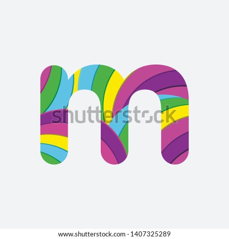 Colorful letter M for Logos and Icons - Vector