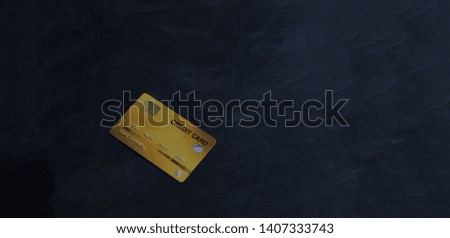 Close-up credit card, credit card concept, credit card technology to pay instead of cash. Credit card image format For use Public relations media.