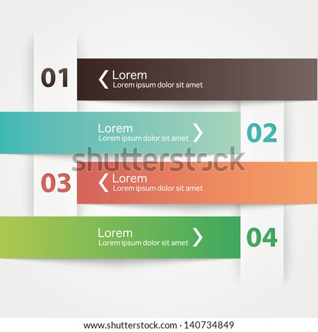 Colorful modern step origami style options banner line. Vector illustration.