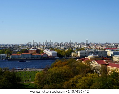 Saint Petersburg City View from Saint Isacc's Cathedral Observation Deck. Russia