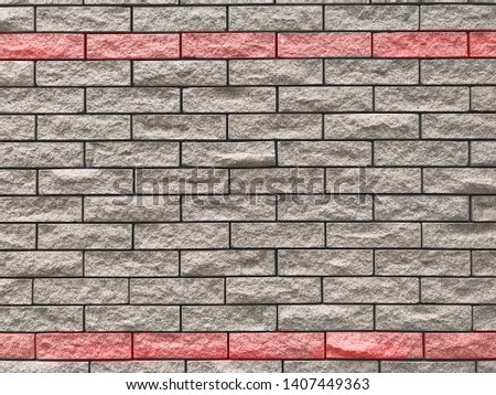 It's a grey brick wall with pink color bar.  It's suitable for being Powerpoint template, post card background, etc.