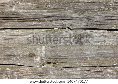 Weathered gray boards - horizontal old wood texture background