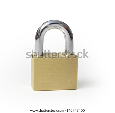 Closed locks isolated on white background