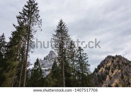 The beautiful mountain Kenzenkopf near the town Halblech in Bavaria