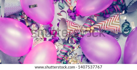Festive background for a party in a lilac tone