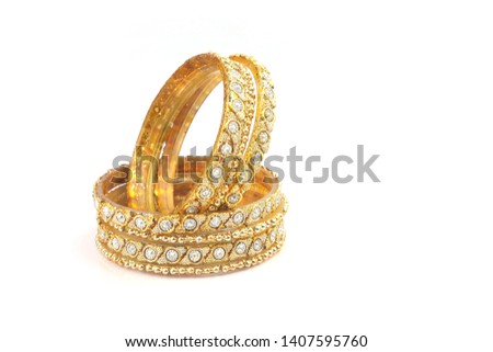 Indian Traditional Wedding Glass Bangles Royalty-Free Stock Photo #1407595760