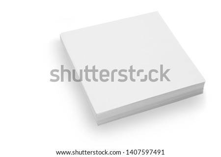 white sticky note pad on isolated  Royalty-Free Stock Photo #1407597491